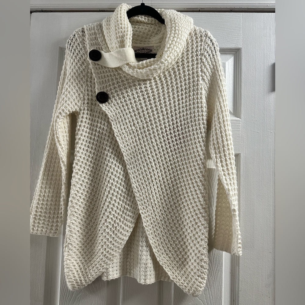 Anthropology Oliver by Escio Open Knit Cowl Neck Sweater Size Small